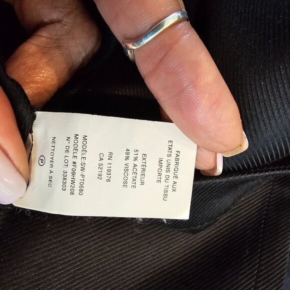 Helmut Lang Women's Vintage Wide Leg Black Pants Size 8 - Picture 8 of 8